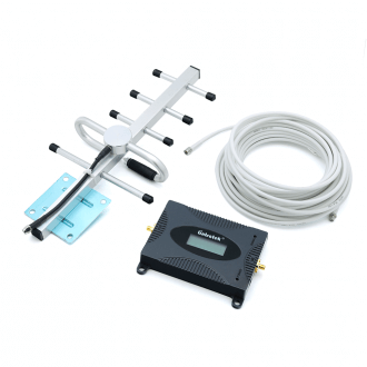 Усилитель сигнала сотовой связи Lintratek 900 MHz (для 2G) 65 dBi, кабель 10 м., комплект-2