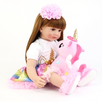 Мягконабивная кукла Реборн девочка Полина, 60 см-3